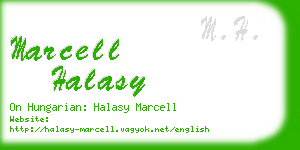 marcell halasy business card